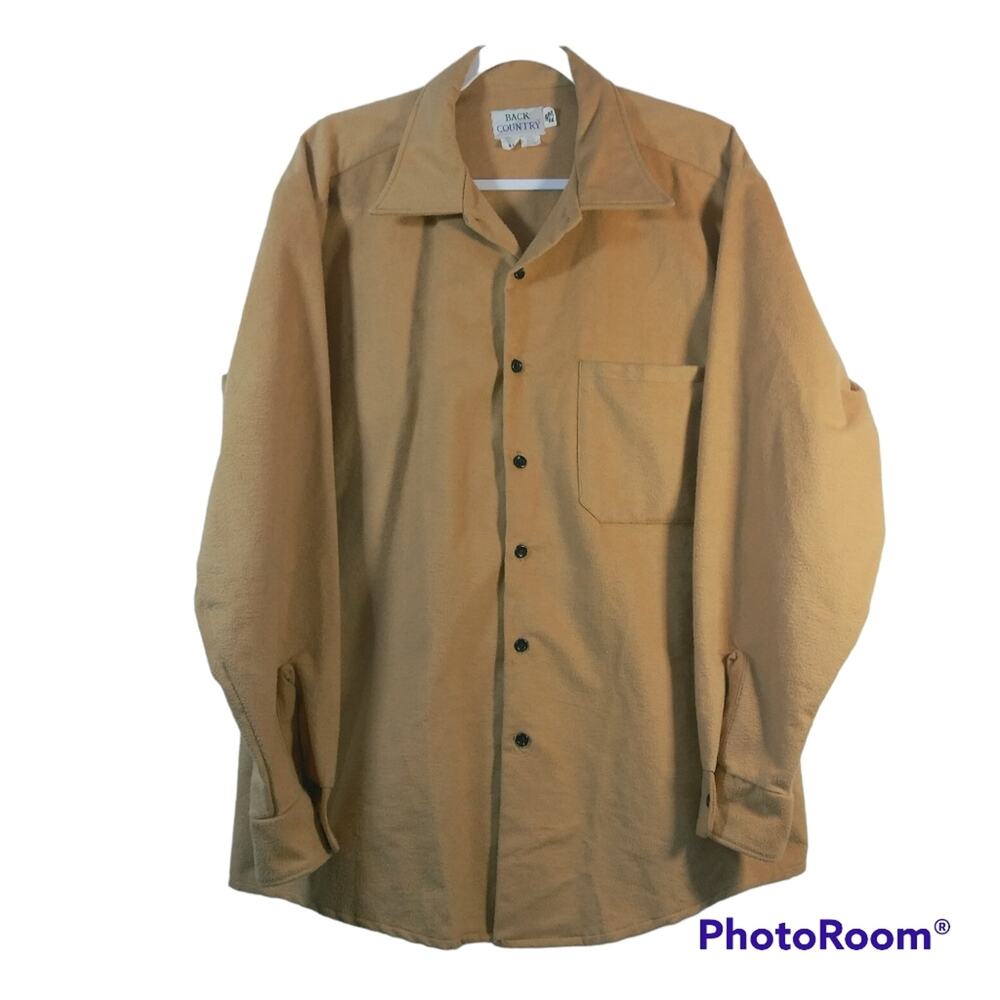 Back Country Camel Button Up Shacket  Shirt Jacket Size XL